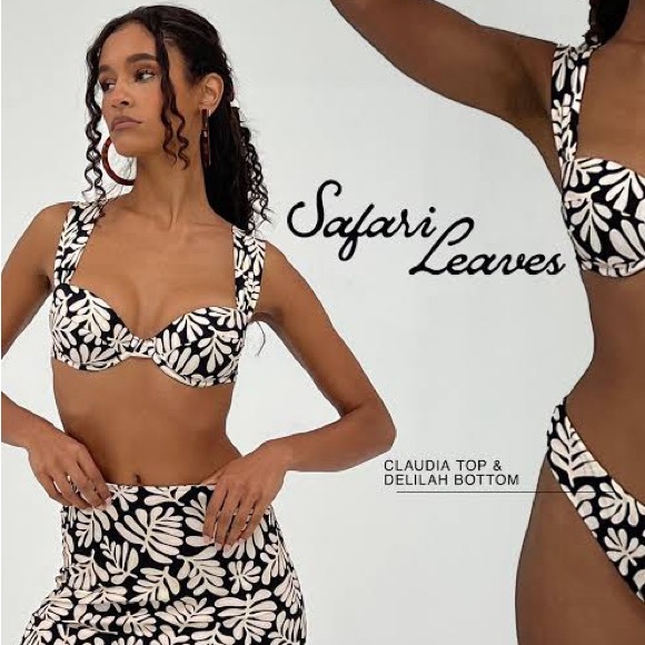 WEWOREWHAT Tube Skirt Safari Leaves Size XL - Picture 4 of 5